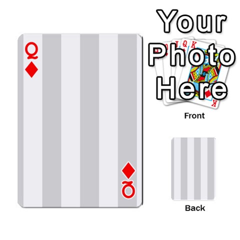 Queen Vertical Stripes Front - DiamondQ