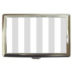 Vertical Stripes - White and Gainsboro Gray Cigarette Money Case