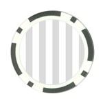 Vertical Stripes - White and Gainsboro Gray Poker Chip Card Guard