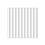 Vertical Stripes - White and Light Gray Satin Bandana Scarf