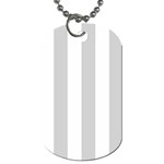 Vertical Stripes - White and Light Gray Dog Tag (Two Sides)