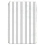 Vertical Stripes - White and Light Gray Removable Flap Cover (L)