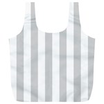 Vertical Stripes - White and Light Gray Full Print Recycle Bag (XL)