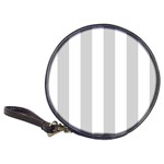 Vertical Stripes - White and Light Gray Classic 20-CD Wallet