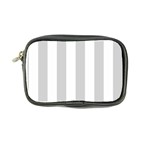 Vertical Stripes - White and Light Gray Coin Purse