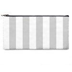 Vertical Stripes - White and Light Gray Pencil Case