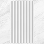 Vertical Stripes - White and Light Gray Canvas 40  x 72 