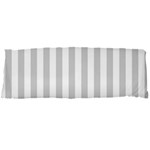 Vertical Stripes - White and Light Gray Body Pillow Case Dakimakura (Two Sides)