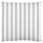 Vertical Stripes - White and Light Gray Large Cushion Case (One Side)