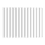 Vertical Stripes - White and Light Gray Double Sided Flano Blanket (Mini)