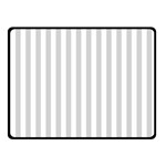 Vertical Stripes - White and Light Gray Double Sided Fleece Blanket (Small) (Two Sides)