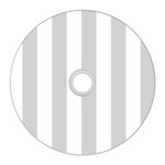 Vertical Stripes - White and Light Gray CD Wall Clock