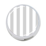 Vertical Stripes - White and Light Gray 4-Port USB Hub (Two Sides)