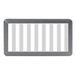 Vertical Stripes - White and Light Gray Memory Card Reader (Mini)