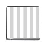 Vertical Stripes - White and Light Gray Memory Card Reader (Square)