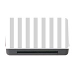 Vertical Stripes - White and Light Gray Memory Card Reader with CF