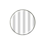 Vertical Stripes - White and Light Gray Hat Clip Ball Marker (10 pack)