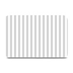 Vertical Stripes - White and Light Gray Plate Mat