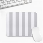 Vertical Stripes - White and Light Gray Small Mousepad