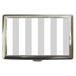 Vertical Stripes - White and Light Gray Cigarette Money Case