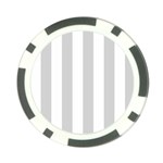 Vertical Stripes - White and Light Gray Poker Chip Card Guard