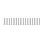 Vertical Stripes - White and Silver Gray Flano Scarf (Mini)