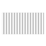 Vertical Stripes - White and Silver Gray Satin Shawl