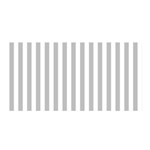 Vertical Stripes - White and Silver Gray Satin Wrap