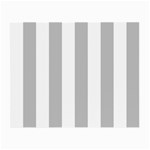Vertical Stripes - White and Silver Gray Small Glasses Cloth (2 Sides)