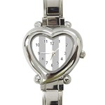 Vertical Stripes - White and Silver Gray Heart Italian Charm Watch