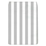 Vertical Stripes - White and Silver Gray Removable Flap Cover (S)