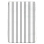 Vertical Stripes - White and Silver Gray Removable Flap Cover (L)