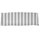Vertical Stripes - White and Silver Gray Body Pillow Case Dakimakura (Two Sides)