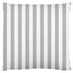 Vertical Stripes - White and Silver Gray Large Cushion Case (One Side)