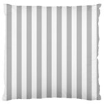 Vertical Stripes - White and Silver Gray Standard Flano Cushion Case (Two Sides)