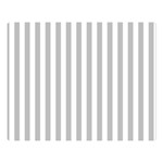 Vertical Stripes - White and Silver Gray Double Sided Flano Blanket (Large)