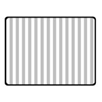 Vertical Stripes - White and Silver Gray Double Sided Fleece Blanket (Small) (Two Sides)