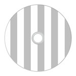 Vertical Stripes - White and Silver Gray CD Wall Clock