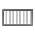 Vertical Stripes - White and Silver Gray Memory Card Reader (Mini)