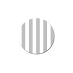 Vertical Stripes - White and Silver Gray Golf Ball Marker (10 pack)