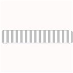 Vertical Stripes - White and Silver Gray Small Bar Mat