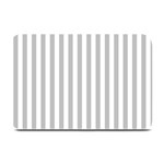 Vertical Stripes - White and Silver Gray Plate Mat