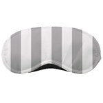 Vertical Stripes - White and Silver Gray Sleeping Mask