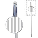Vertical Stripes - White and Silver Gray Book Mark