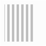 Vertical Stripes - White and Silver Gray Small Garden Flag (Two Sides)