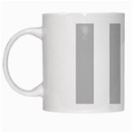 Vertical Stripes - White and Silver Gray White Mug