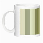 Vertical Stripes - White and Silver Gray Night Luminous Mug