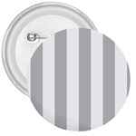 Vertical Stripes - White and Silver Gray 3  Button