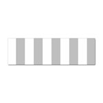 Vertical Stripes - White and Silver Gray Sticker Bumper (10 pack)