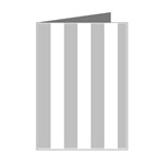 Vertical Stripes - White and Silver Gray Mini Greeting Card